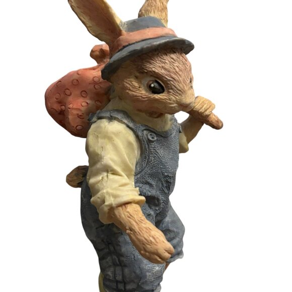 Vintage Easter Bunny Rabbit Music Box "Easter Parade" 8.25" - Picture 7 of 16